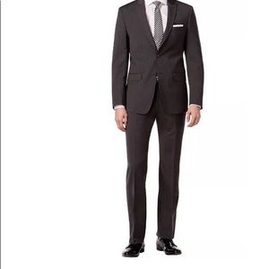 Calvin Klein SlimFit Charcoal Pinstripe 100%Wool